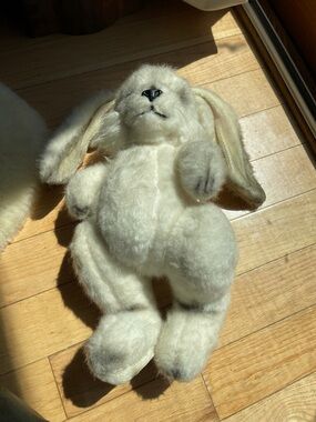 Plush Small Pet Bunny Toy - Cream Comfort Companion